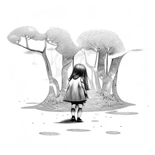 A Little Girl Lost In The Forest