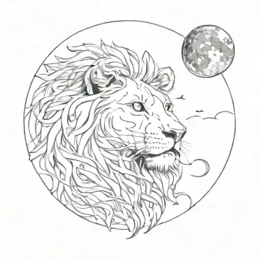 Phases Of The Moon And Lion
