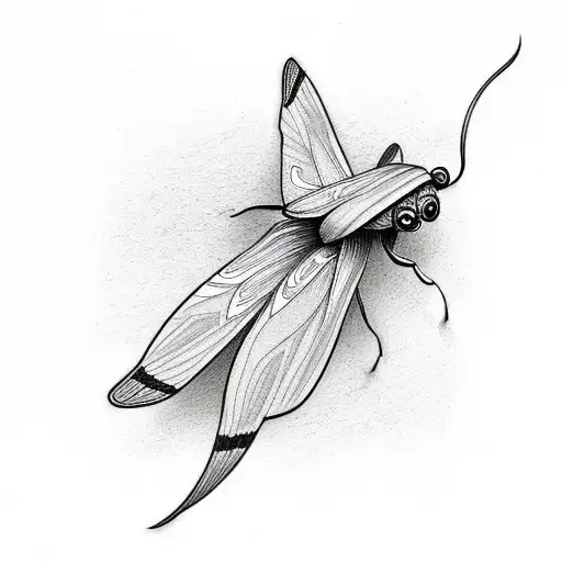 Pease Blossom Moth Tattoo Laying Flat