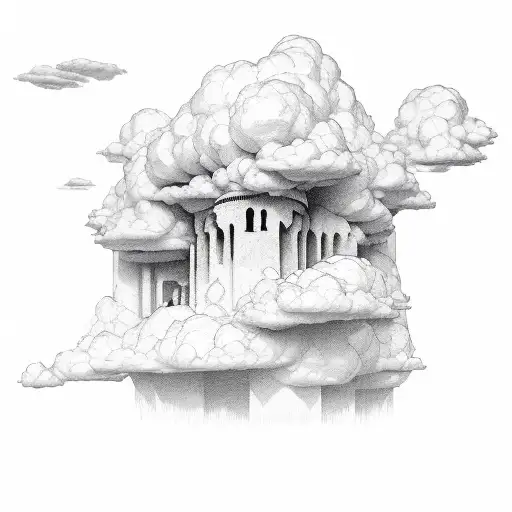 Strength With Clouds And Motivation Work