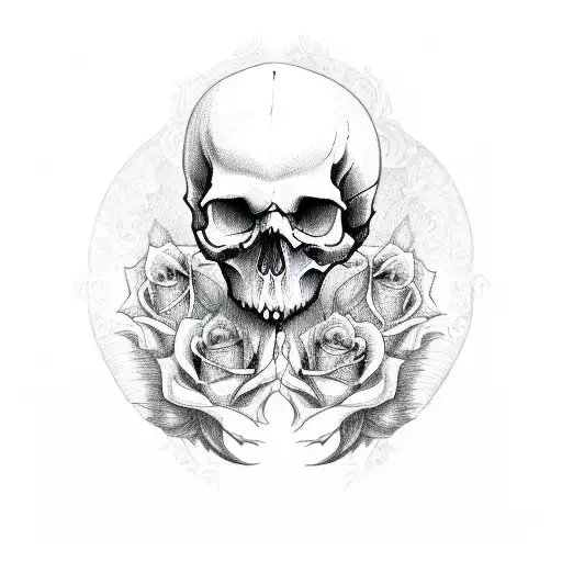 Skull Wings Roses Karma