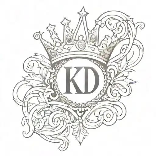 Kd Initials And A Crown