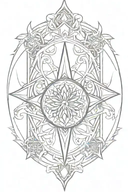 Kingdom Hearts With Mandala Design