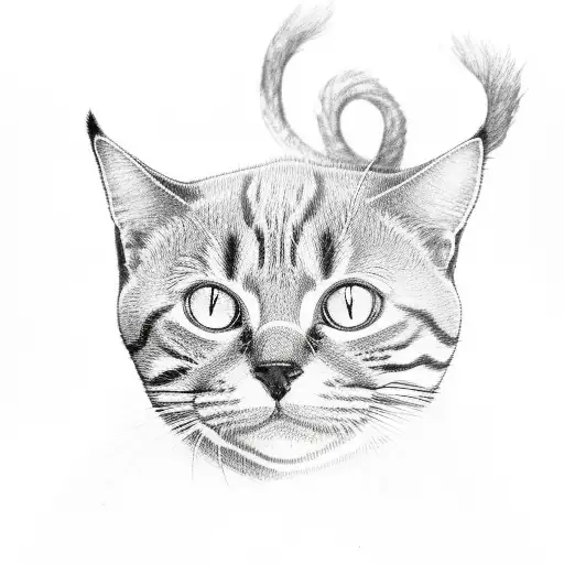 Red Cat On Black Tree