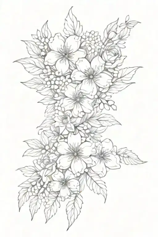 January February March April Birth Flower Bouquet