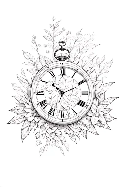 Clock With Nature Elongated