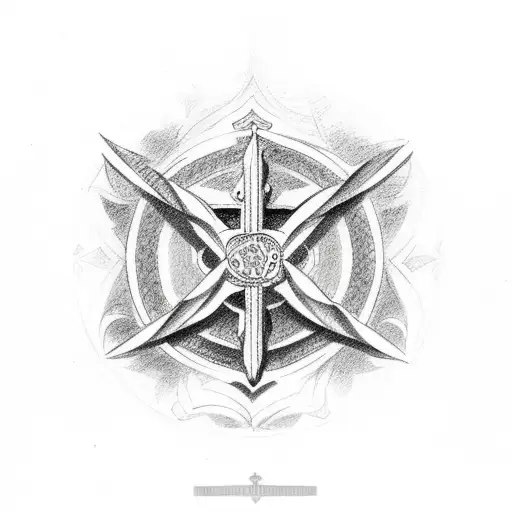 Lebanese Tatoo With A Christian Cross