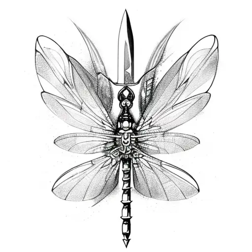 A Nordic Sword With Dragonfly Wings