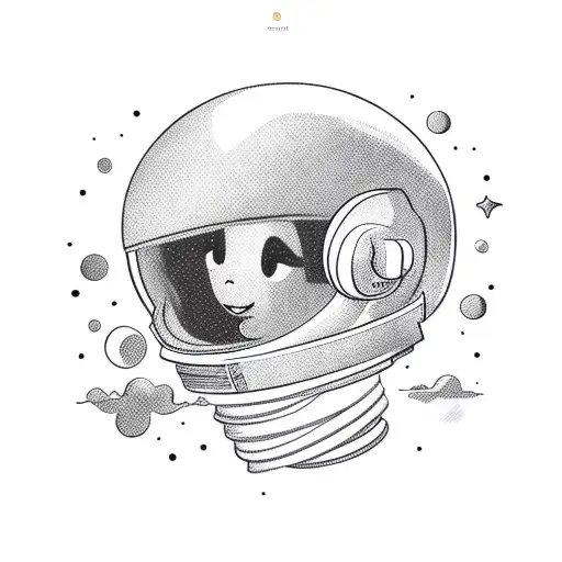 Astronaut Falling From Space Listening To Music