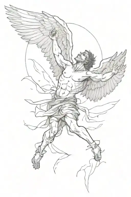 Icarus Falling Backwards From The Sky