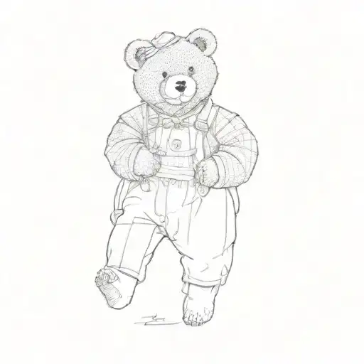 A Child In A Teddy Bear Costume