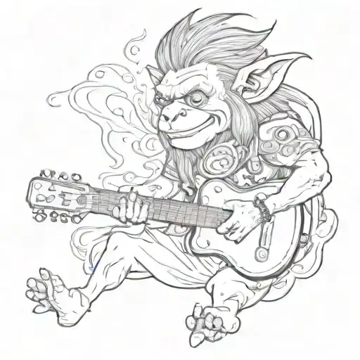 A Troll Playing A Guitar