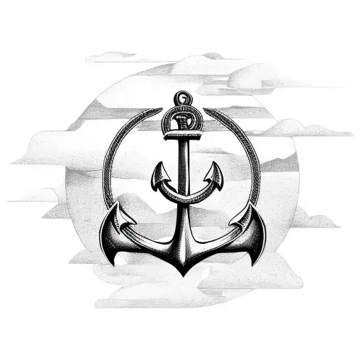 Anchor With 3 Birds