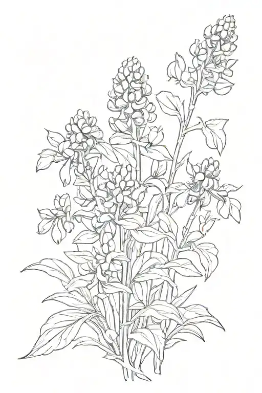 Texas Bluebonnets With Free Roots Reaching Deep