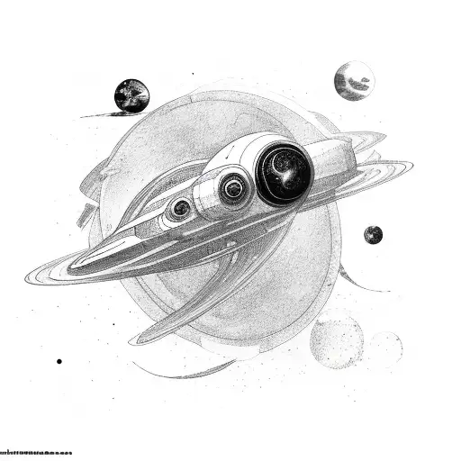 A Spaceship Flying Through A Black Hole