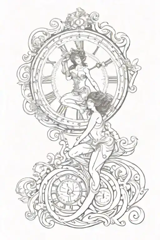 Aquarius With Clock And Name Written
