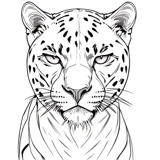 Realistic Black Panther Looking At The Camera