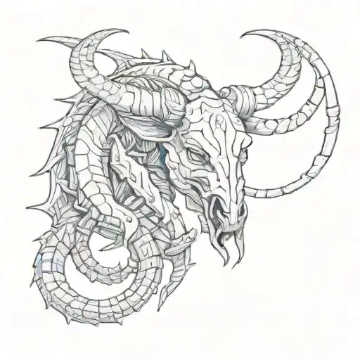 Bull And Scorpion Intertwined