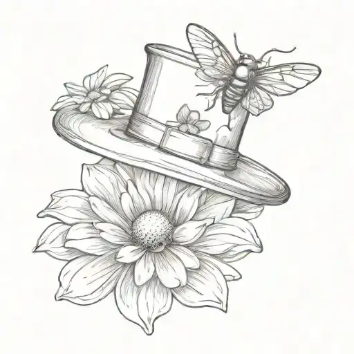 Tophat With A Daisy And A Housefly