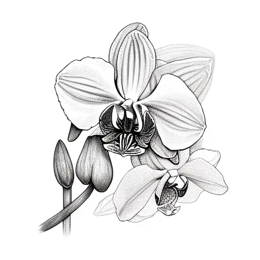 Orchid With Needle And Thread