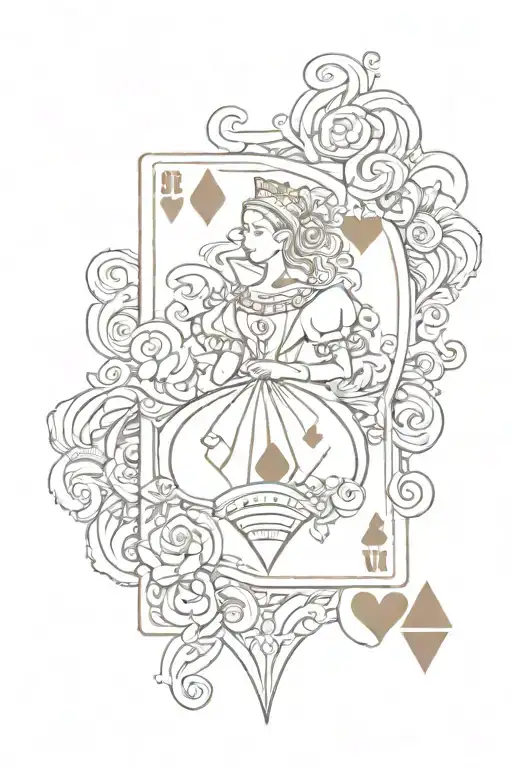 Queen Of Hearts Playing Card