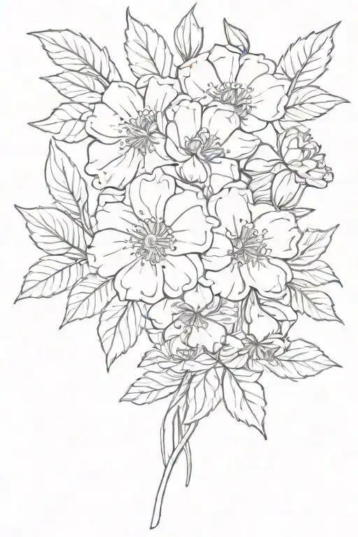 September And August Birth Flowers Simple