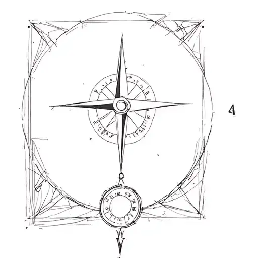 A Tattoo Of A Compass