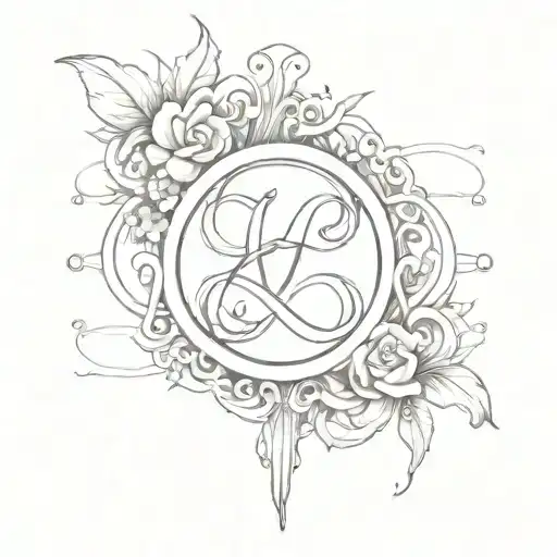 Infinite Love With Letter Lf