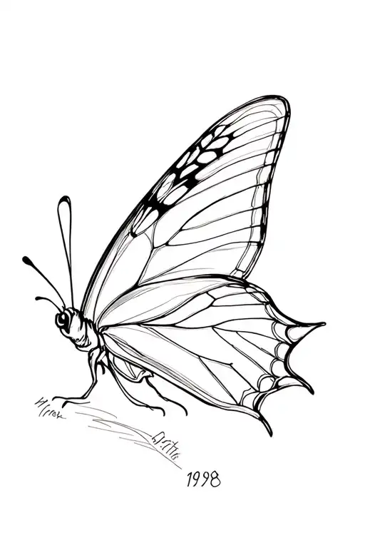 1998 Date Of Birth Butterfly