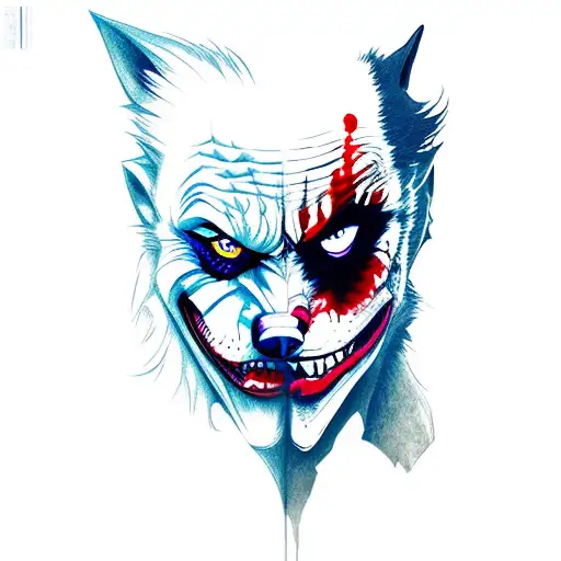 Joker Face And Wolf Face