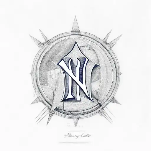 New York City With Yankees Logo In The Middle