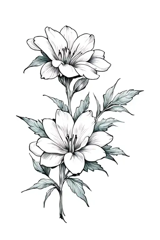 Peony And Lily Flowers