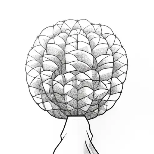 A Vintage Car Silhouette Driving Towards A Giant Illuminated Cactus