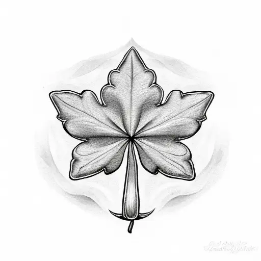 Shamrock In Maple Leaf In Fleur De Lis