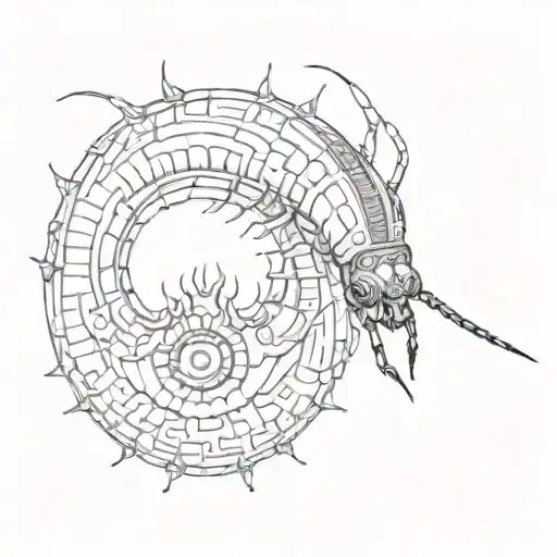 Millipede With The Head Of An Alien