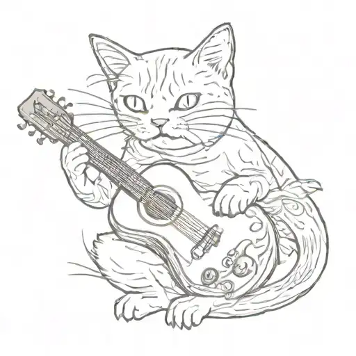 Cat Playing Guitar