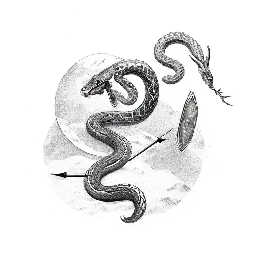 Sagittarius With Big Snake And A Peligree