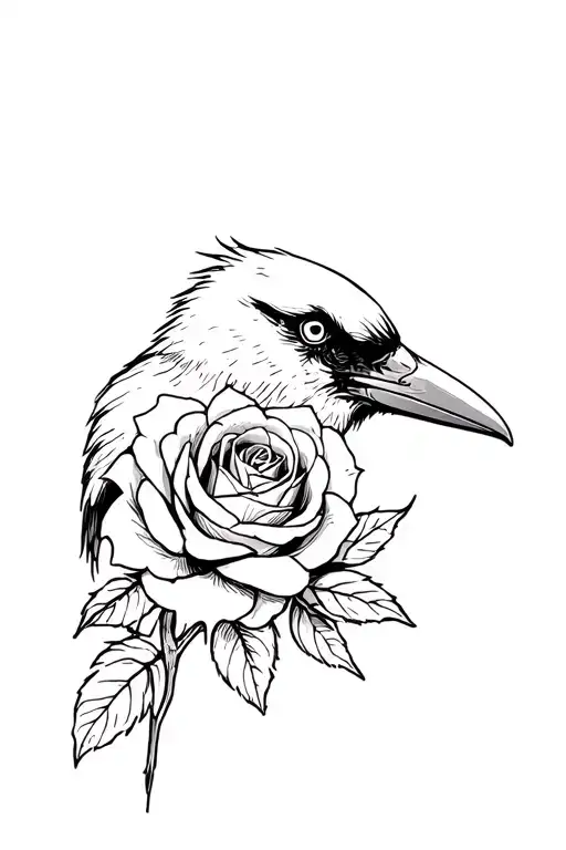 Raven And A Rose