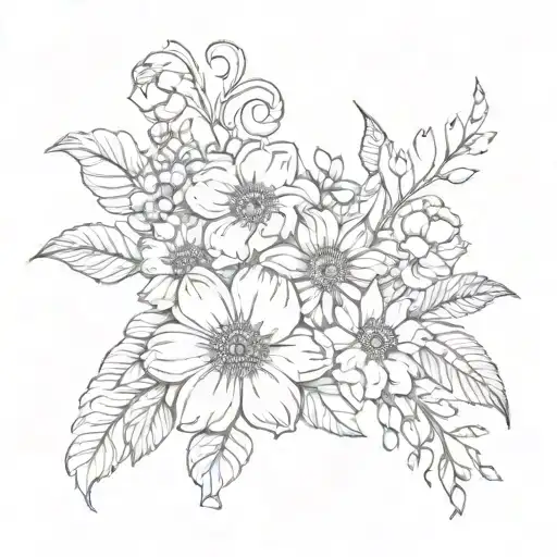 Floral Design That Could Cover A Round