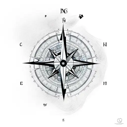 A Compass With Dog Paw Prints As The Needle