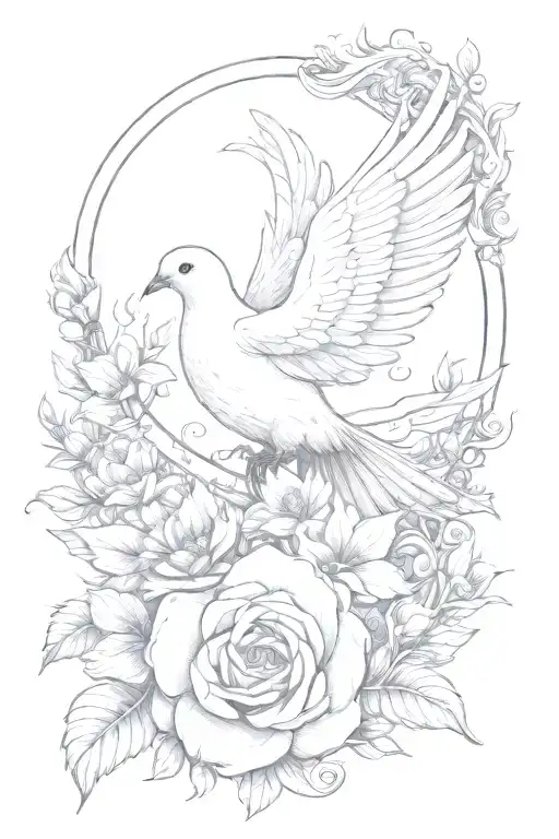 A Life Line Eternal Pink Dove And The Letter E
