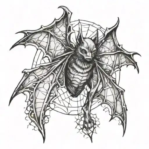 Bat With Spiderweb Wings