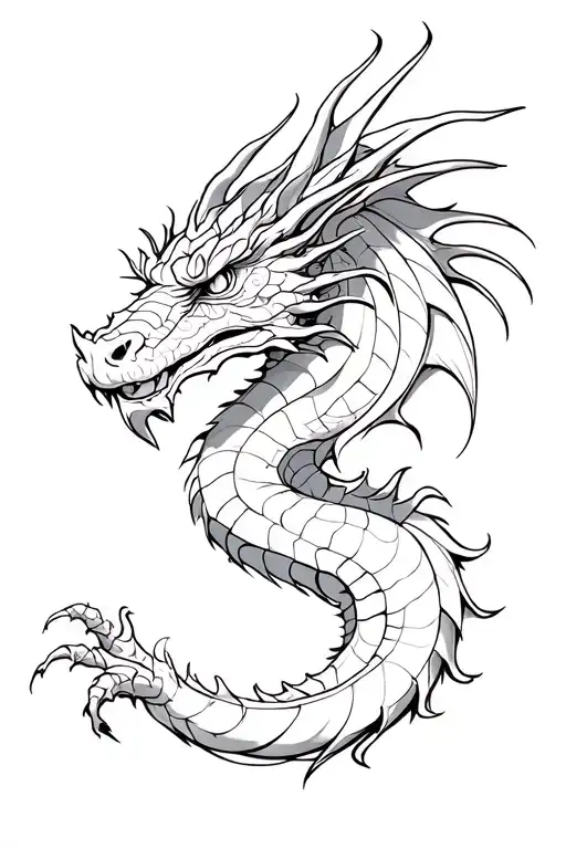 Dragon Side Profile Long