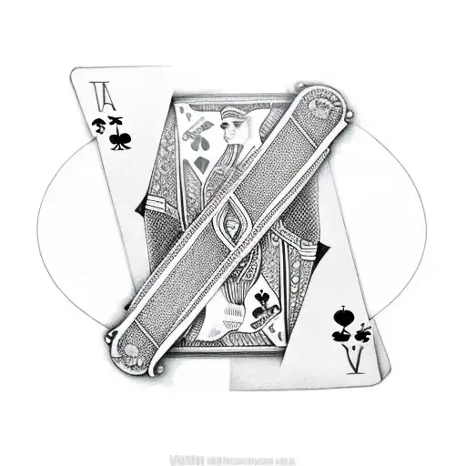 Sword With Playing Cards