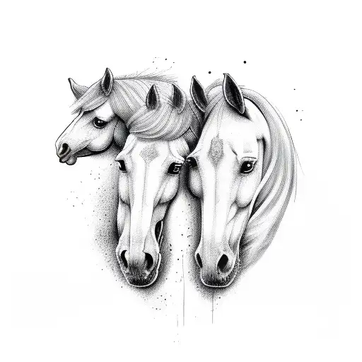 Horse And Angel Hoofprints And Paw Prints