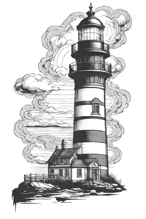 Fading Lighthouse Standing Tall