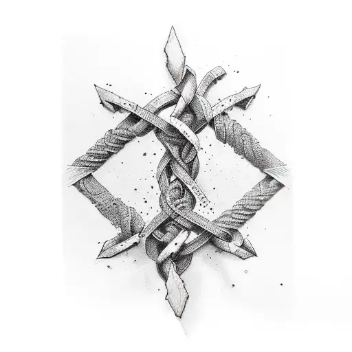 Intertwined Images Of Scary Elements And Feminist Symbols