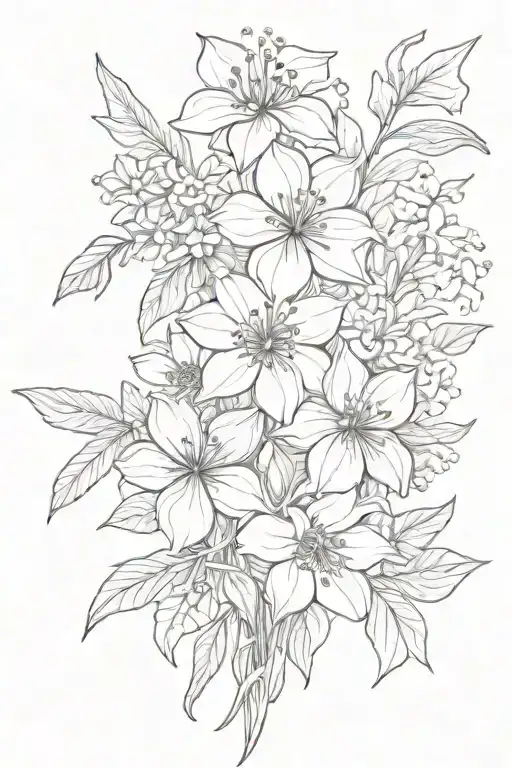 March July August Birth Flower Bouquet