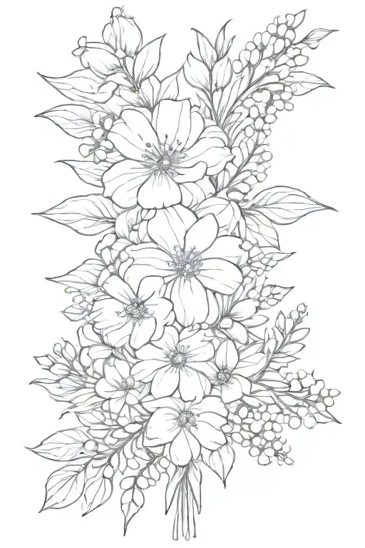 April July Birth Flower Bouquet