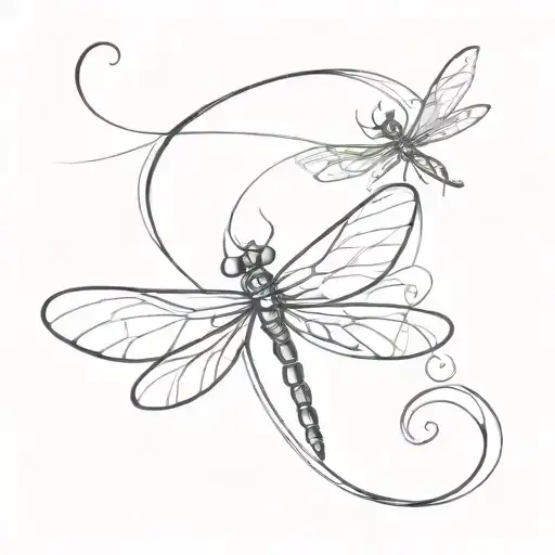 Dragonfly With Infinity Symbol Surrounded
